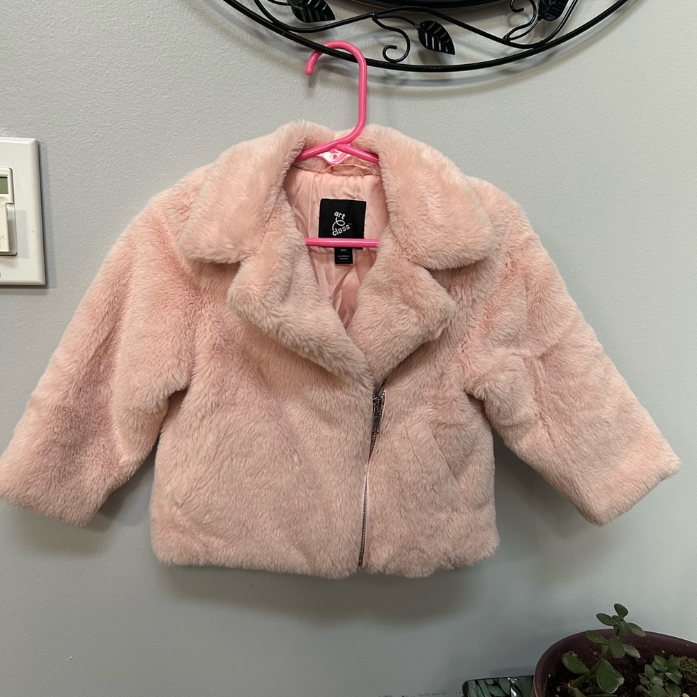 Pink Faux Fur Kids Jacket